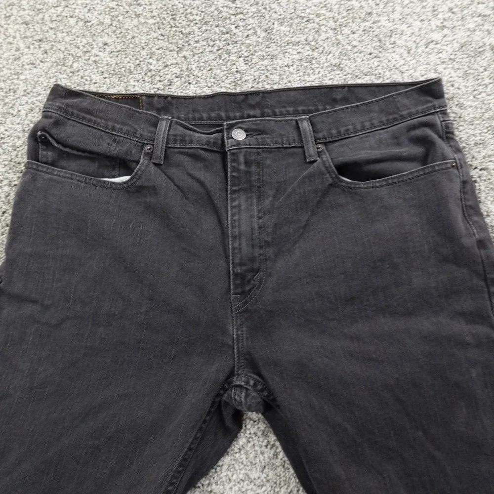 Levis Jeans Mens 38X30 Dark Black Denim Pants 559 Relaxed Straight Baggy Stretch